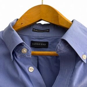 Lands' End Men's Light Blue Button Down Shirt